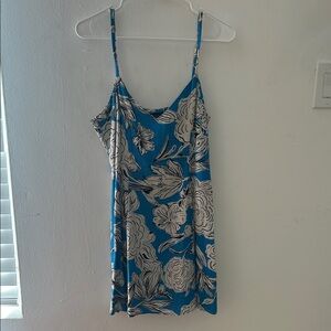 Zara Blue and White Floral Dress